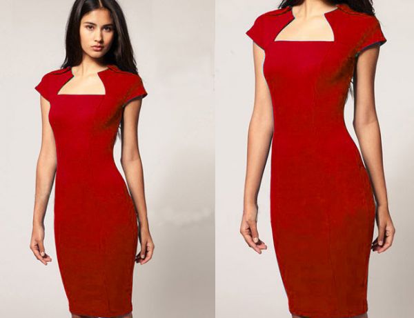 Vestido Elegante na altura do joelho vestido Tamanho P ao GG