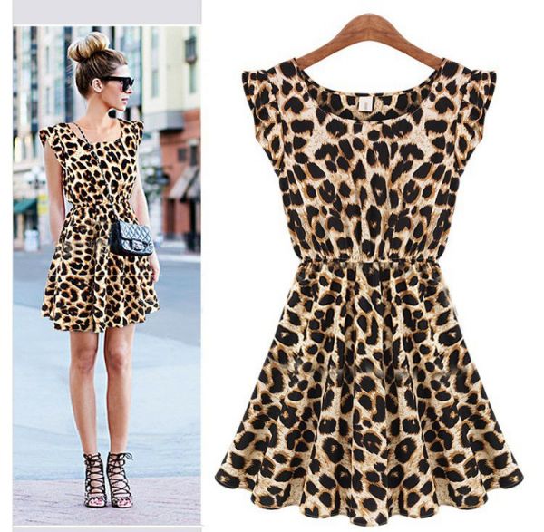 Vestido Leopardo Microfibra
