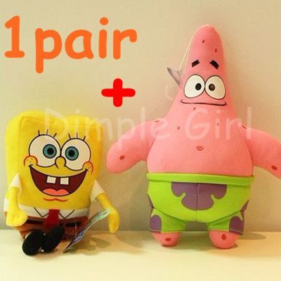 Pacote com Bob Esponja 20cm + Patrick 24cm Com Frete Grátis