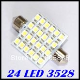 Atacado 10pcs Lâmpada de Led Automotiva 24Led´s Super Branco