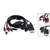 4-em-um cabo de vídeo componente YPbPr para PS2 / 3 Wii 360