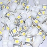 Atacado 100pcs Lâmpada de Led Automotiva 5 Led´sW5W