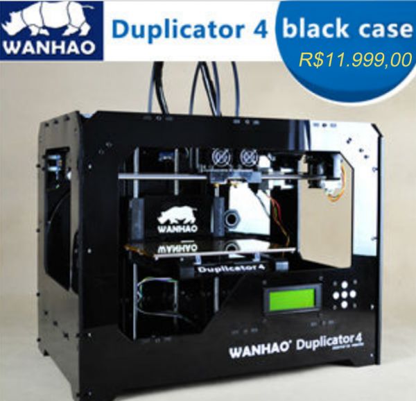 Impressora3D Wanhao 4/Dupla Extrussora/impressão22,5*14,5*15